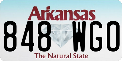 AR license plate 848WGO