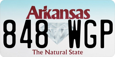 AR license plate 848WGP