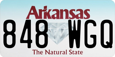 AR license plate 848WGQ