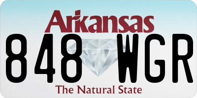 AR license plate 848WGR