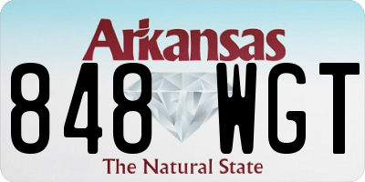 AR license plate 848WGT