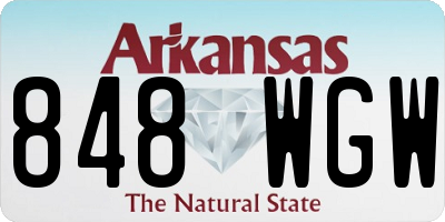 AR license plate 848WGW