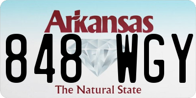AR license plate 848WGY