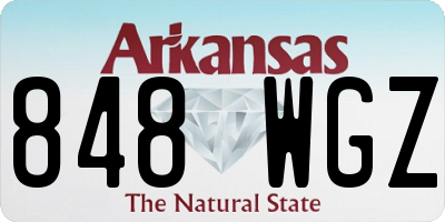 AR license plate 848WGZ