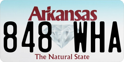 AR license plate 848WHA