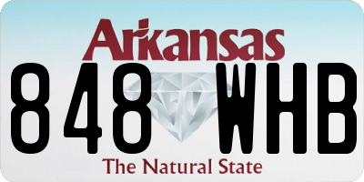 AR license plate 848WHB