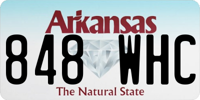 AR license plate 848WHC