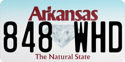 AR license plate 848WHD
