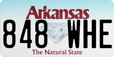 AR license plate 848WHE