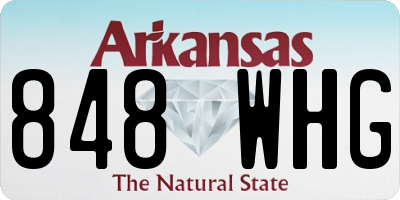 AR license plate 848WHG