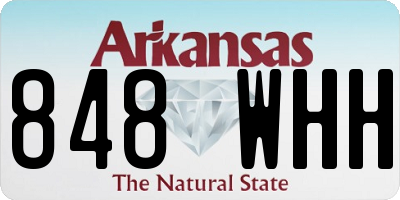 AR license plate 848WHH