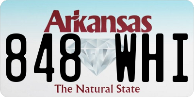 AR license plate 848WHI