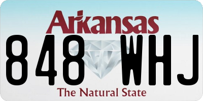 AR license plate 848WHJ
