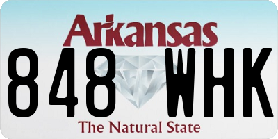 AR license plate 848WHK