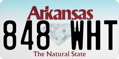 AR license plate 848WHT