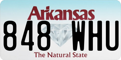 AR license plate 848WHU