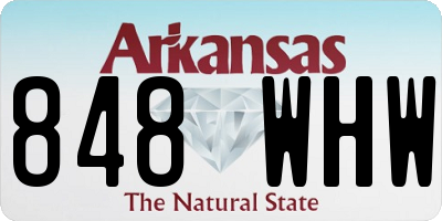 AR license plate 848WHW