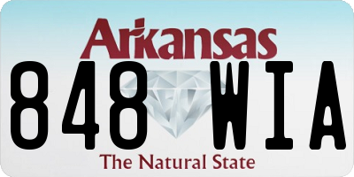 AR license plate 848WIA