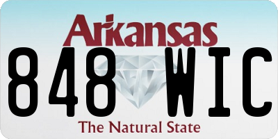 AR license plate 848WIC