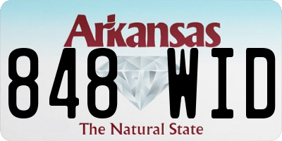 AR license plate 848WID