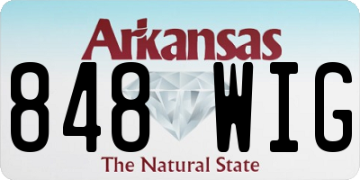 AR license plate 848WIG