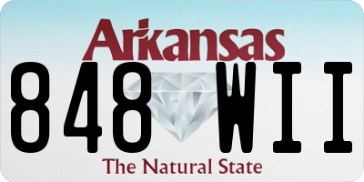 AR license plate 848WII