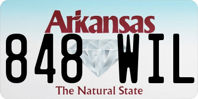 AR license plate 848WIL