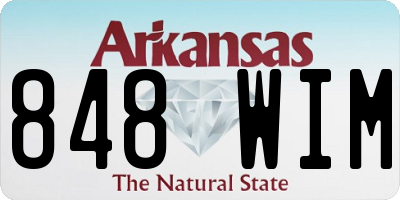 AR license plate 848WIM