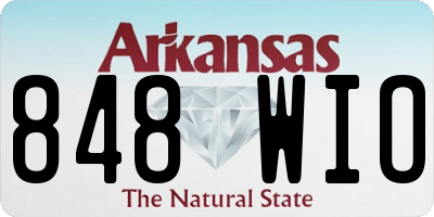 AR license plate 848WIO
