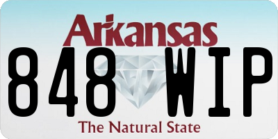 AR license plate 848WIP