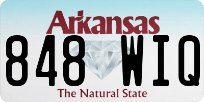 AR license plate 848WIQ