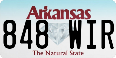 AR license plate 848WIR