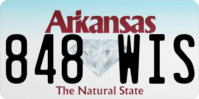 AR license plate 848WIS