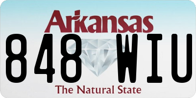 AR license plate 848WIU