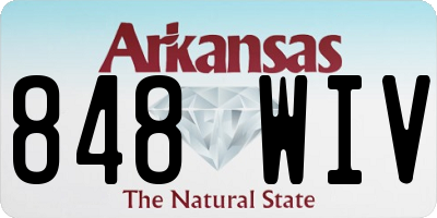 AR license plate 848WIV