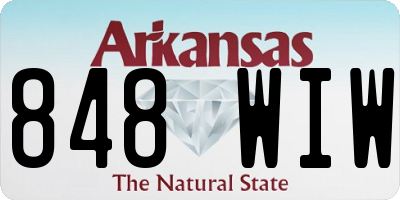AR license plate 848WIW
