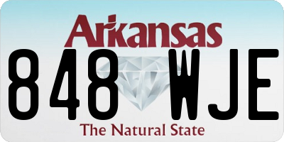 AR license plate 848WJE