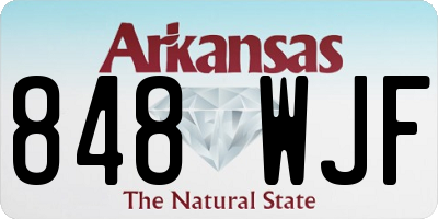 AR license plate 848WJF