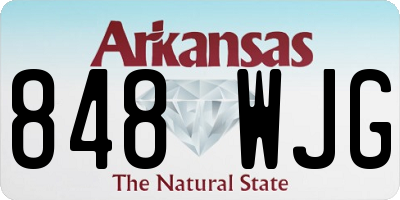 AR license plate 848WJG