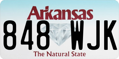 AR license plate 848WJK