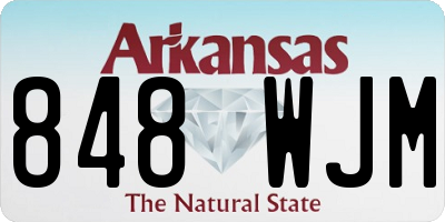 AR license plate 848WJM