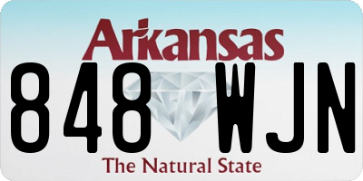 AR license plate 848WJN