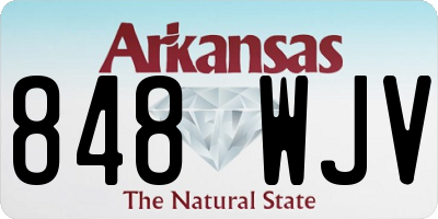 AR license plate 848WJV