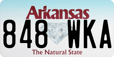 AR license plate 848WKA
