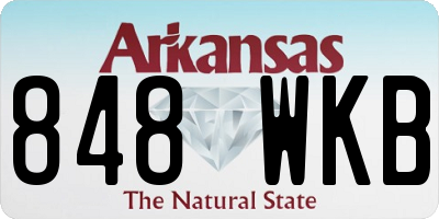 AR license plate 848WKB