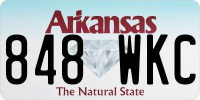 AR license plate 848WKC