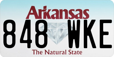 AR license plate 848WKE