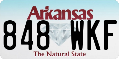 AR license plate 848WKF