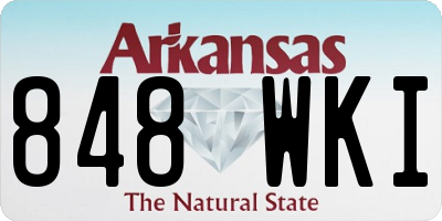 AR license plate 848WKI