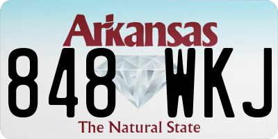 AR license plate 848WKJ